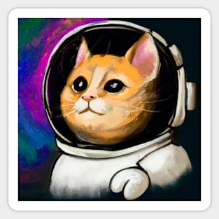 Catronaut in the space Sticker